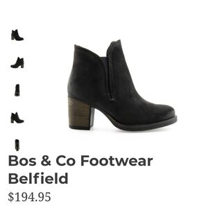 Bos. & Co. Women Belfield Ankle Leather Heels Boots shoes sz 41/10-10.5